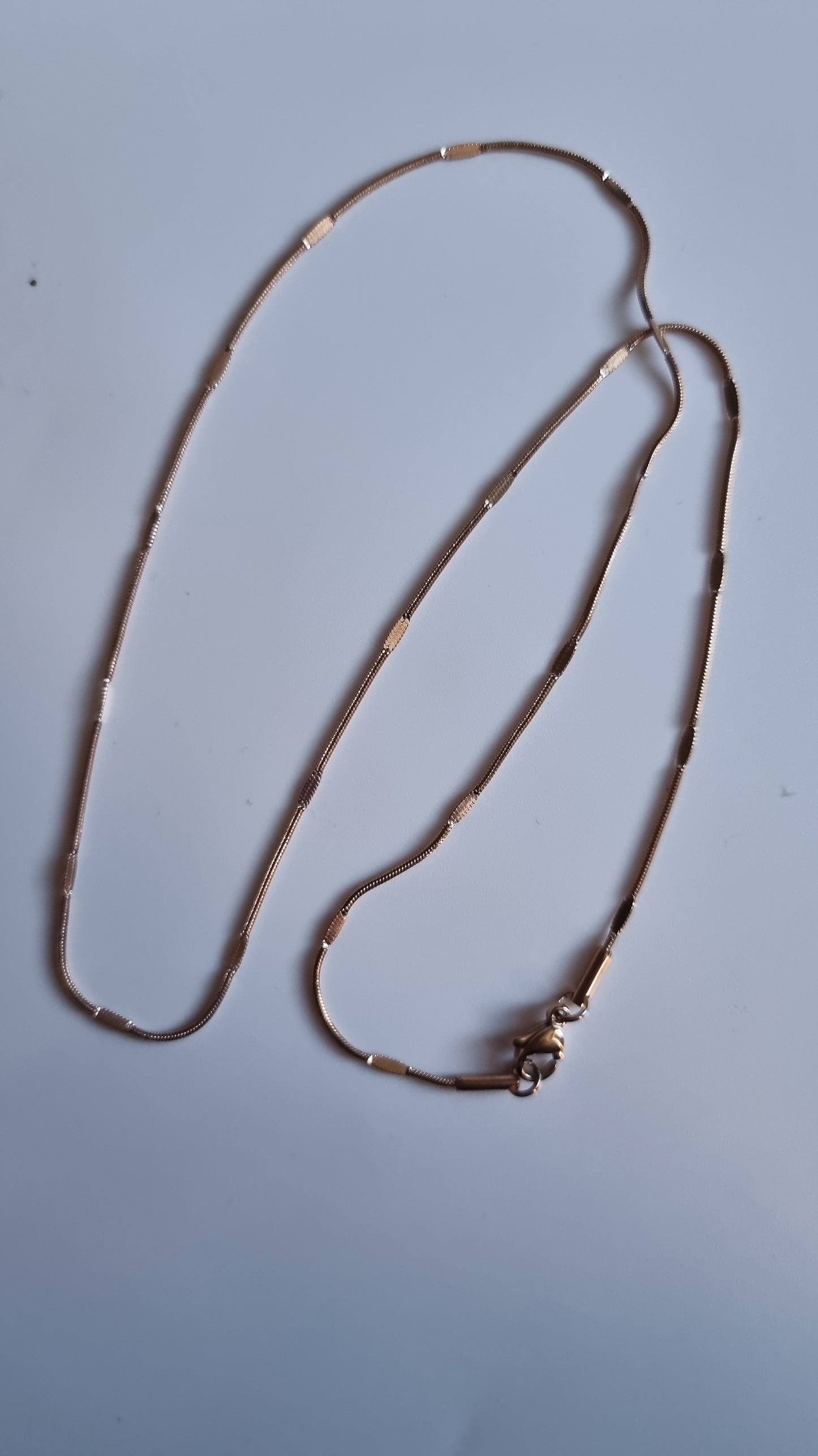 Stainless steel rose gold plated necklace chain unisex