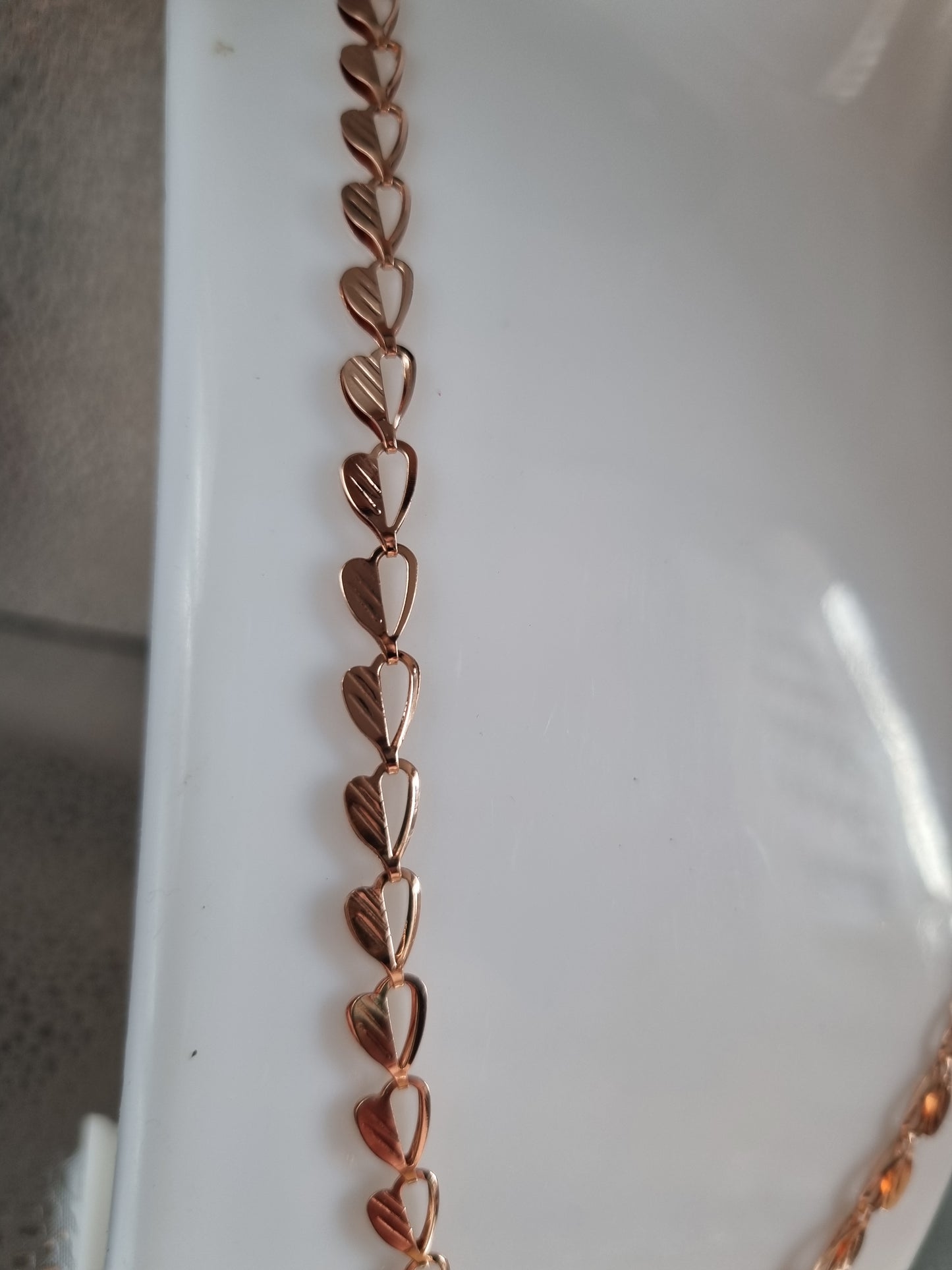 Rose gold plated chain necklace