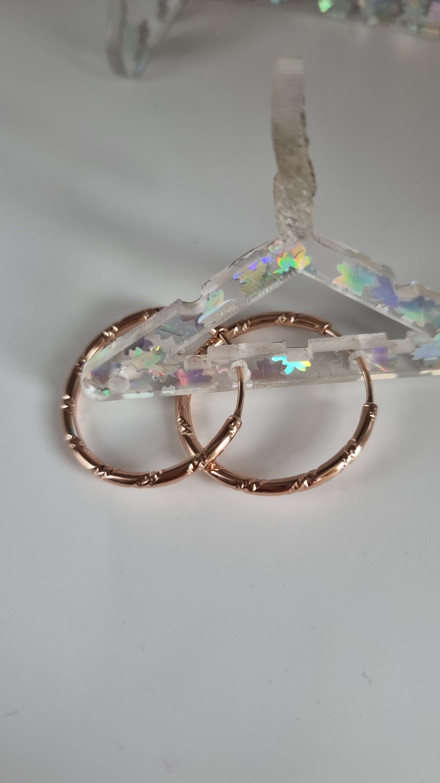 Earings rose gold plated
