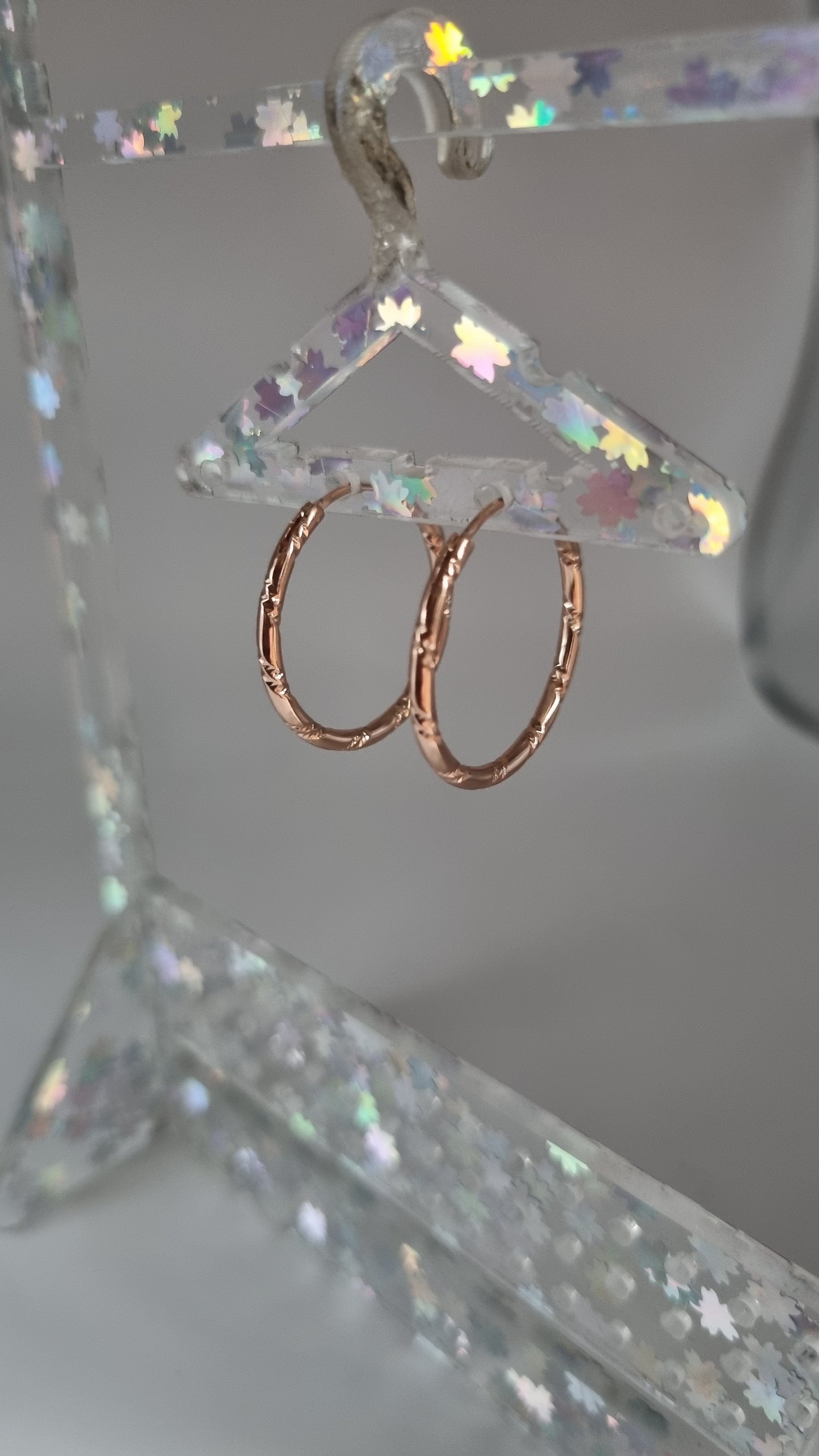 Earings rose gold plated