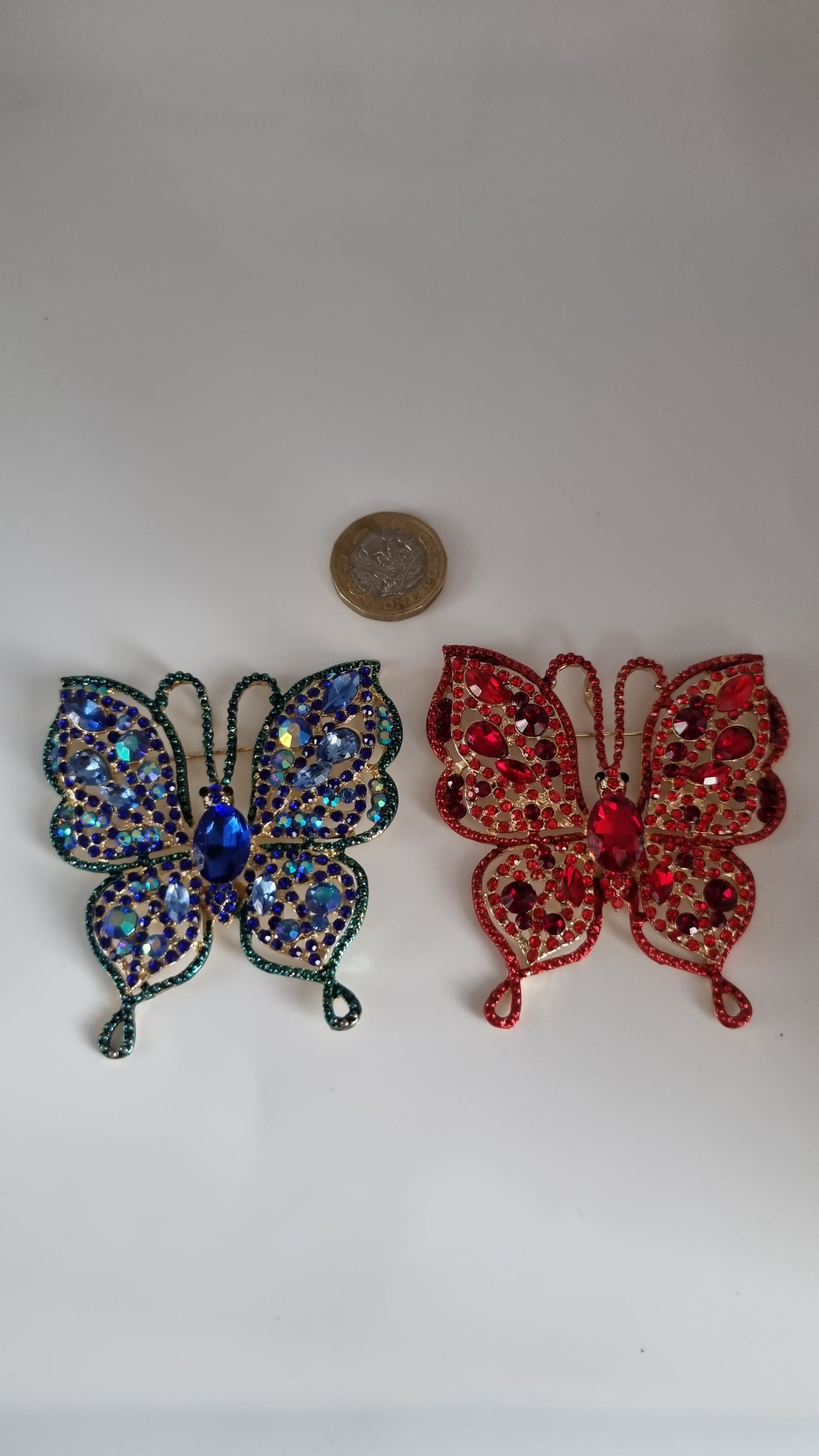 Butterfly brooche large with zircon stones