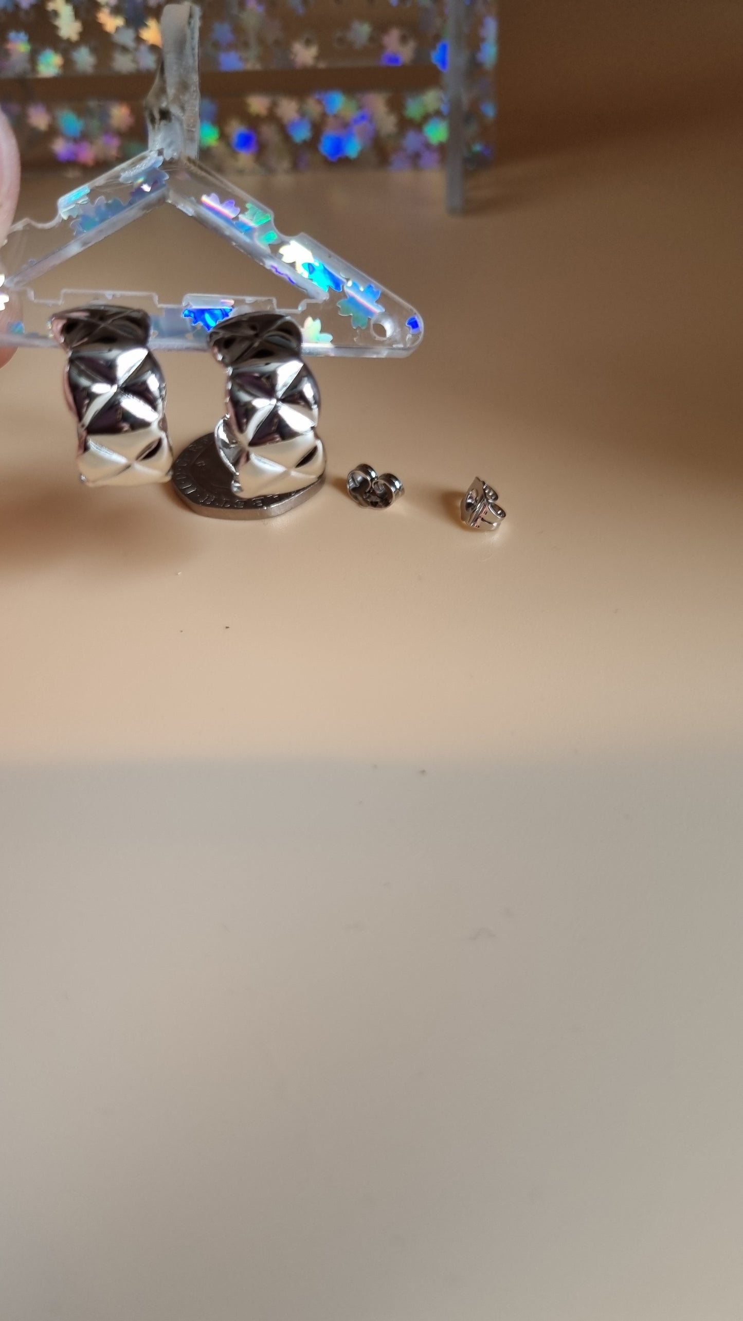 Gold  plated earings hypoallergenic waterproof free nickel