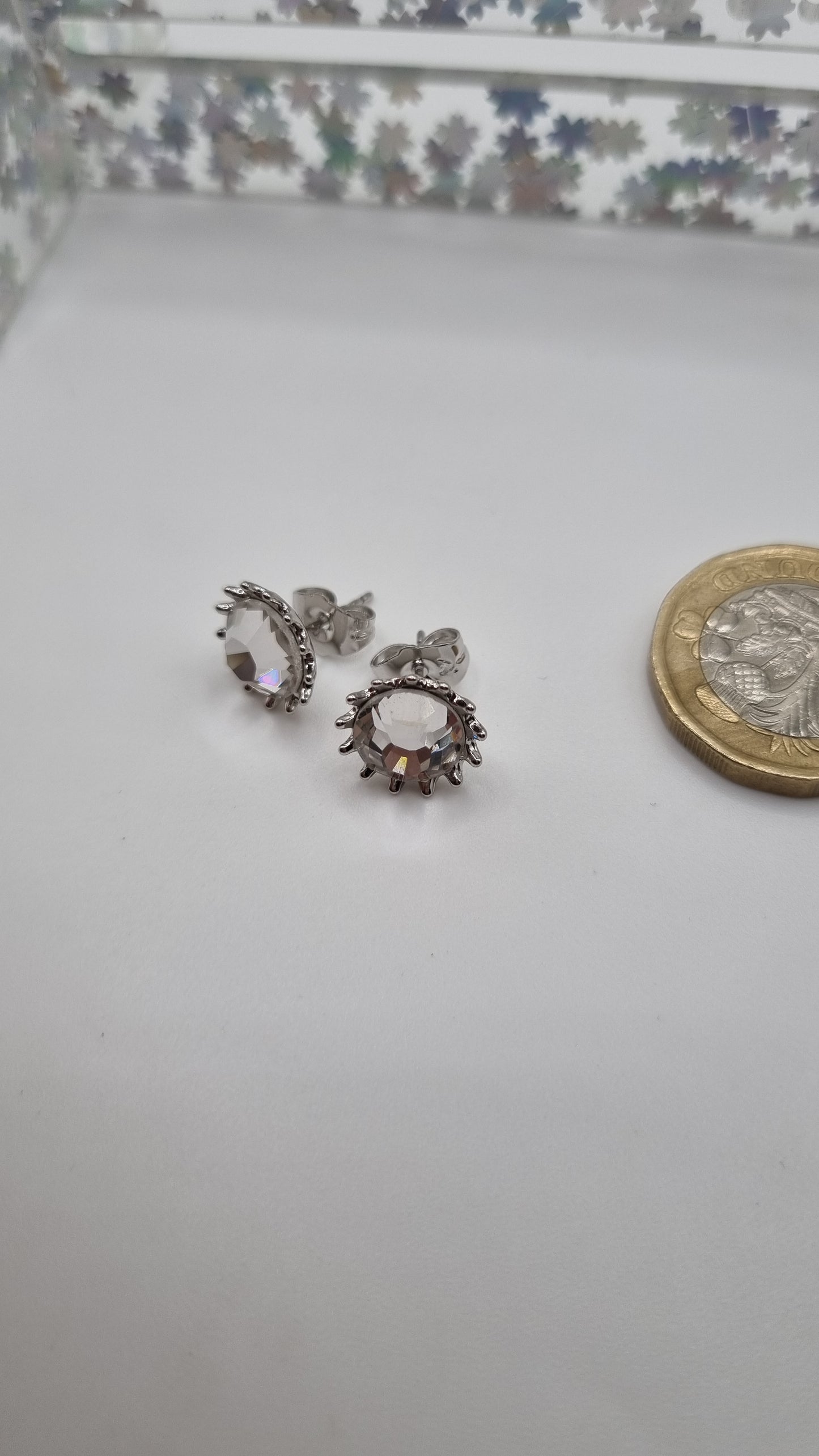 Sw.crystal Ab  Studs earings beautiful earings