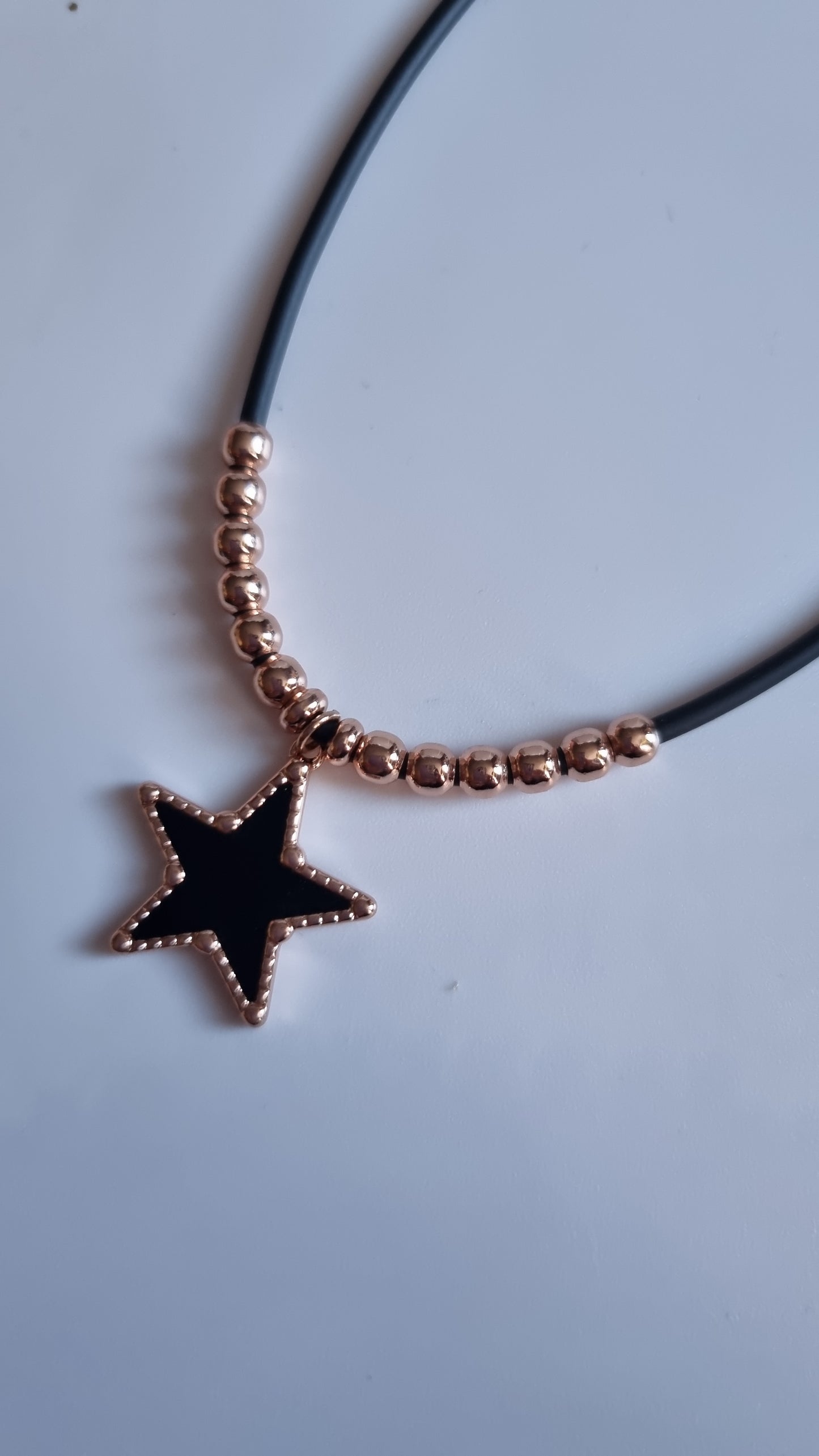 Necklace with rose gold plated pendant