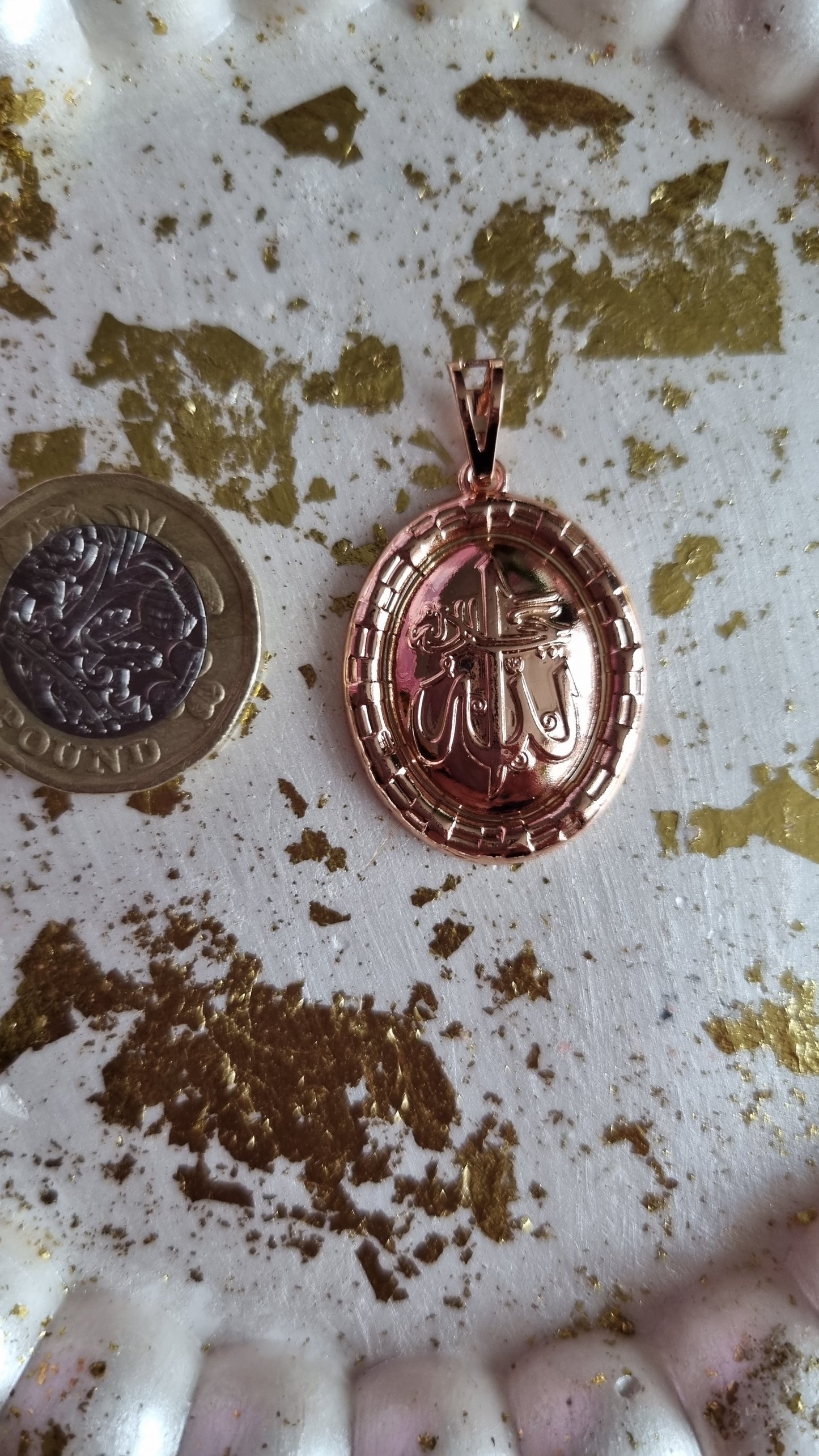 Rose gold plated pendant waterproof Medical gold jewellery