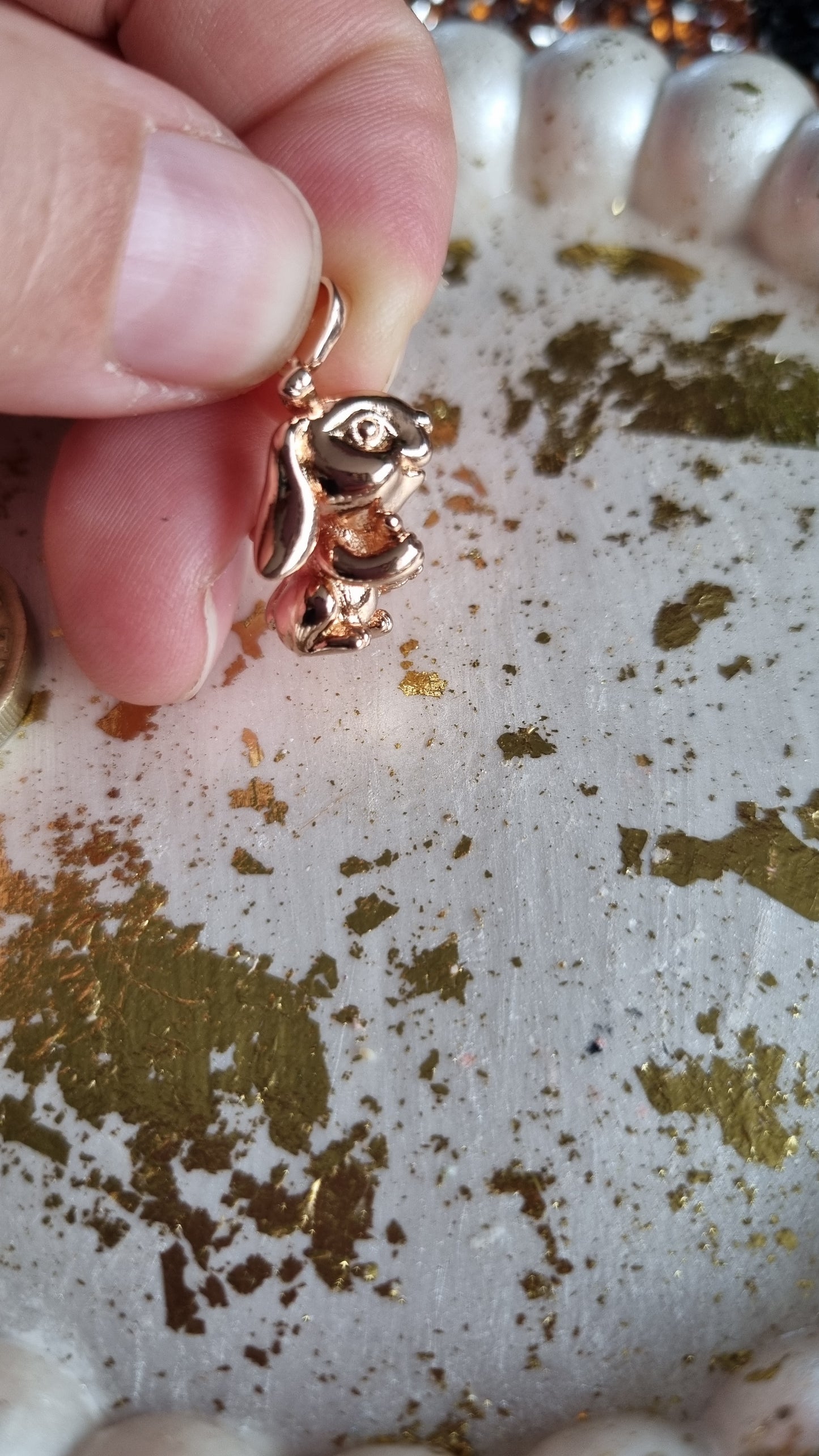 Year zodiac rose gold plated pendant Medical gold jewellery