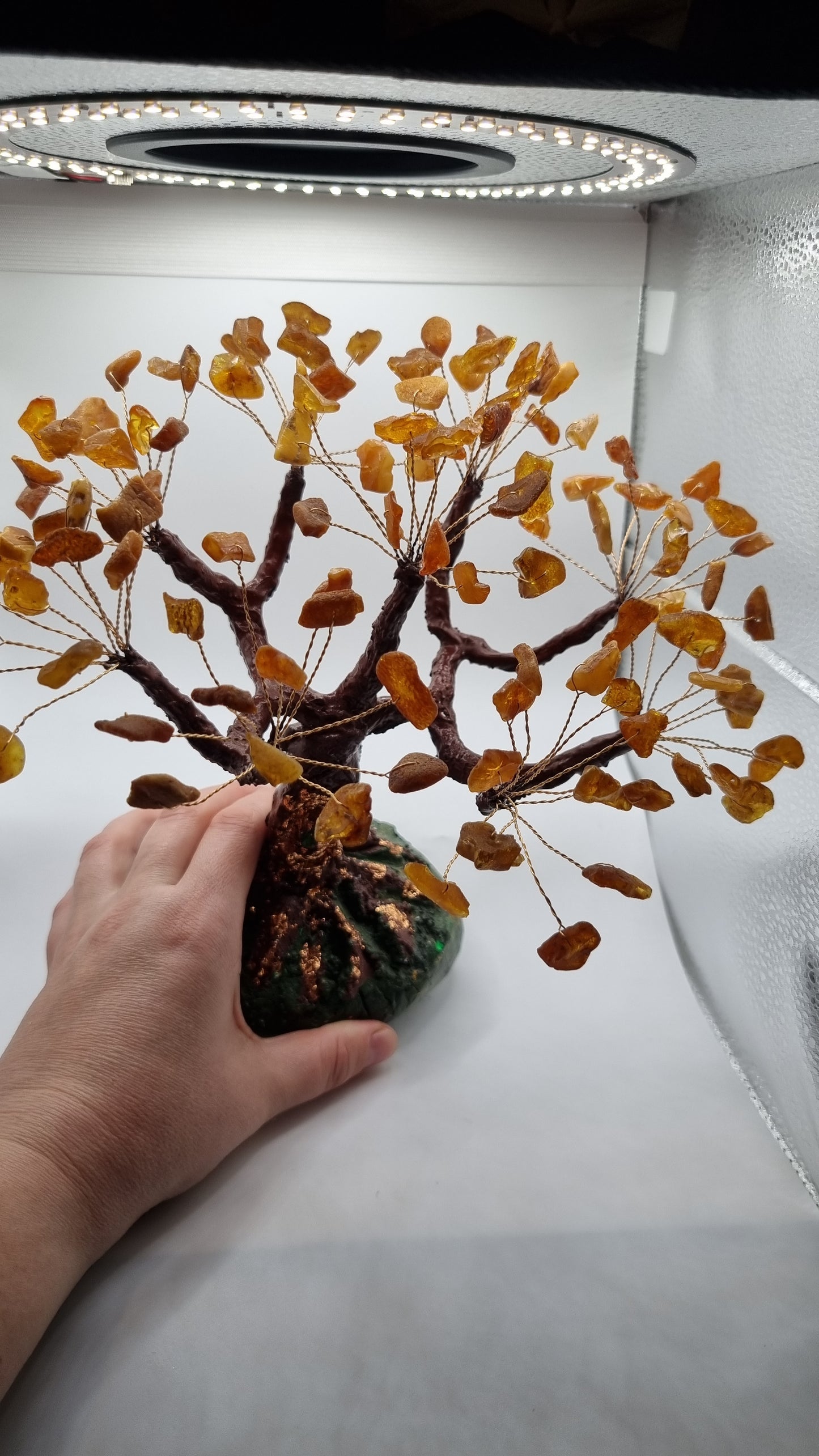 Handmade tree from natural Baltic Amber  vary beautiful decor