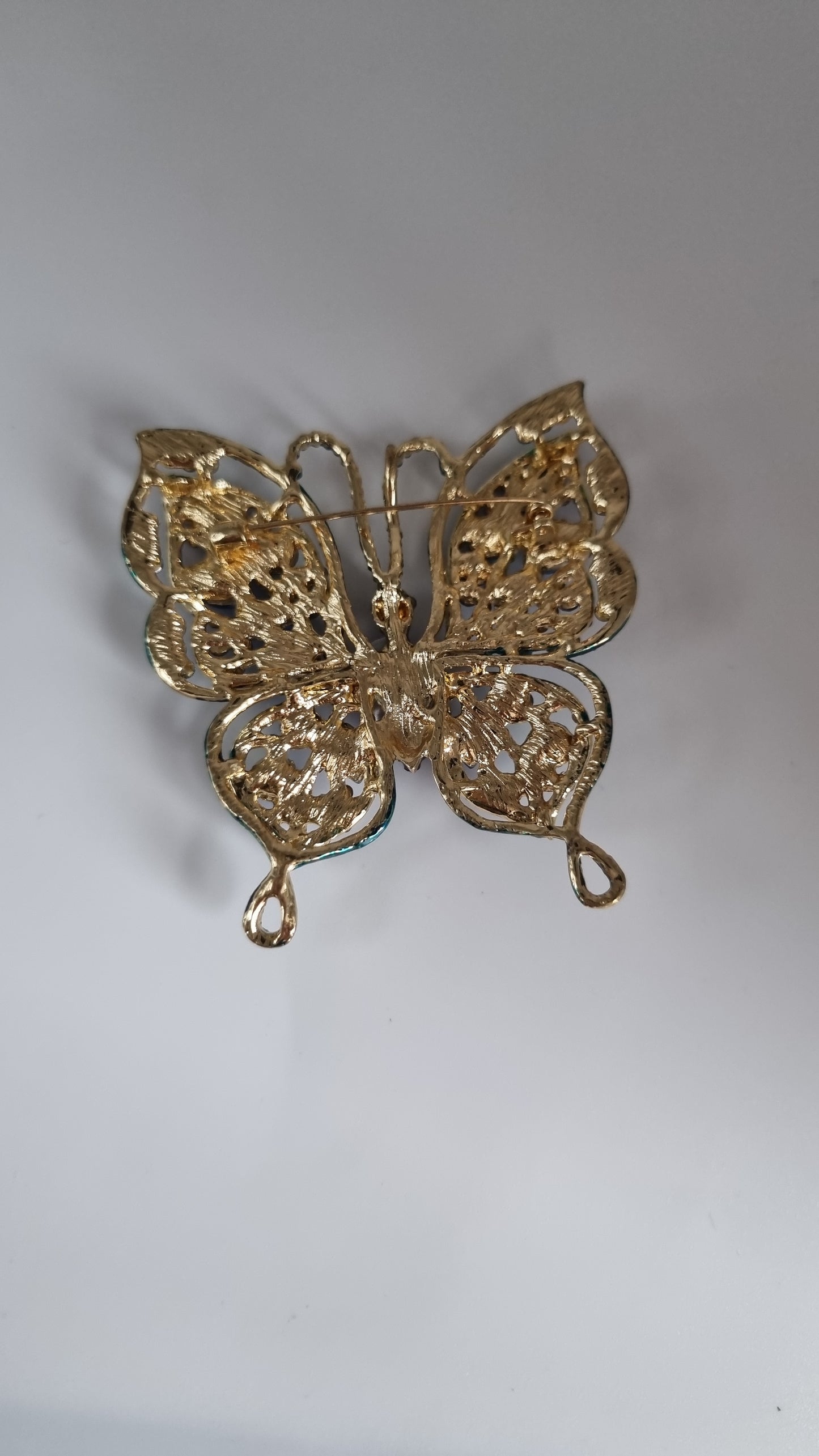 Butterfly brooche large with zircon stones