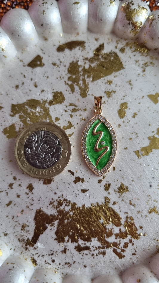 18kr.gold plated pendant with sw.crystal