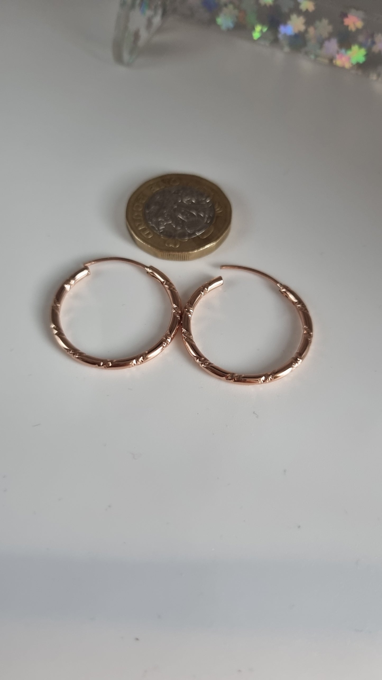 Earings rose gold plated