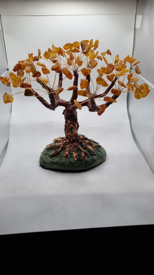 Handmade tree from natural Baltic Amber  vary beautiful decor