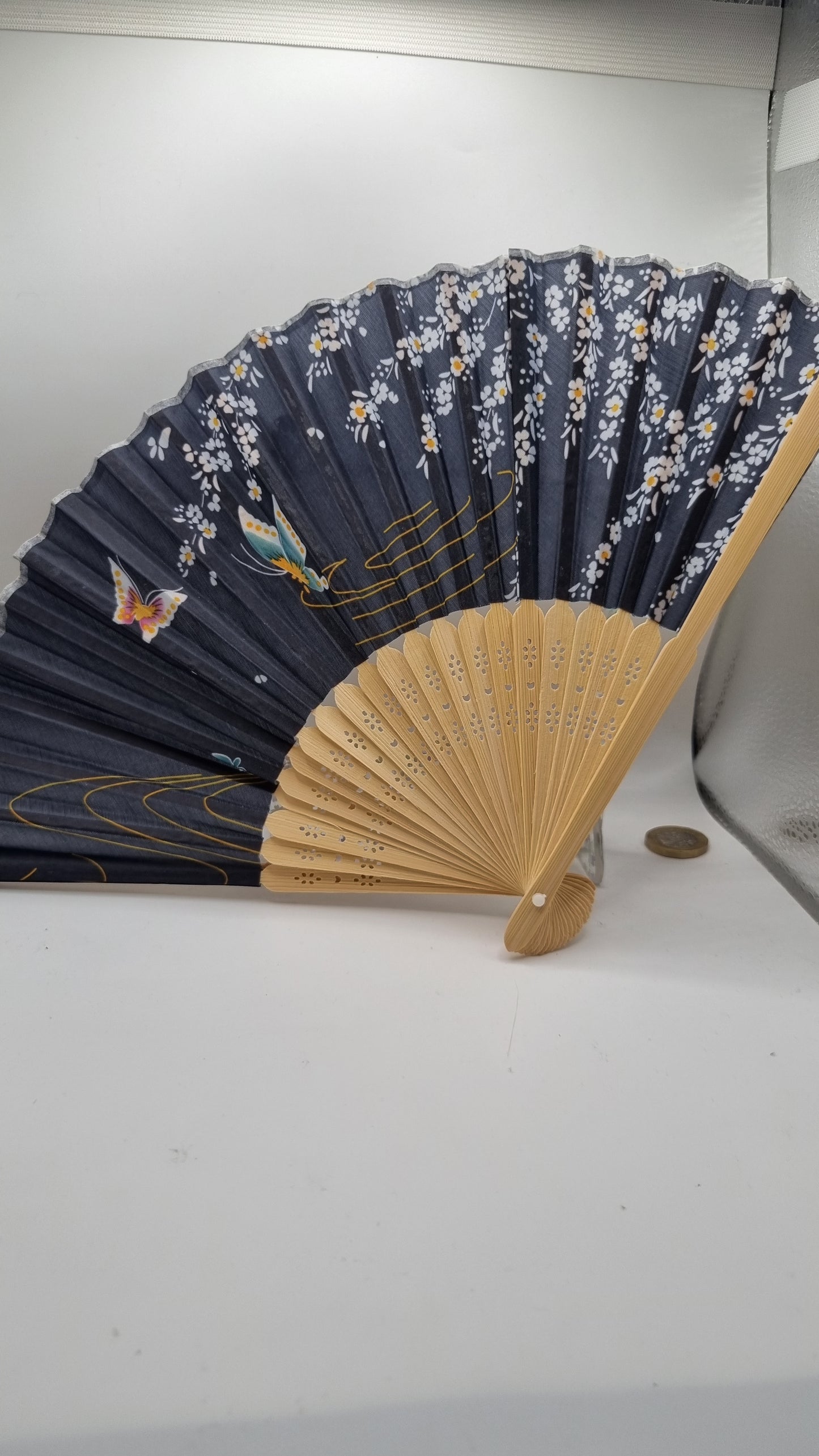 Quality small Wooden flower design Chinese Folding Hand Fan