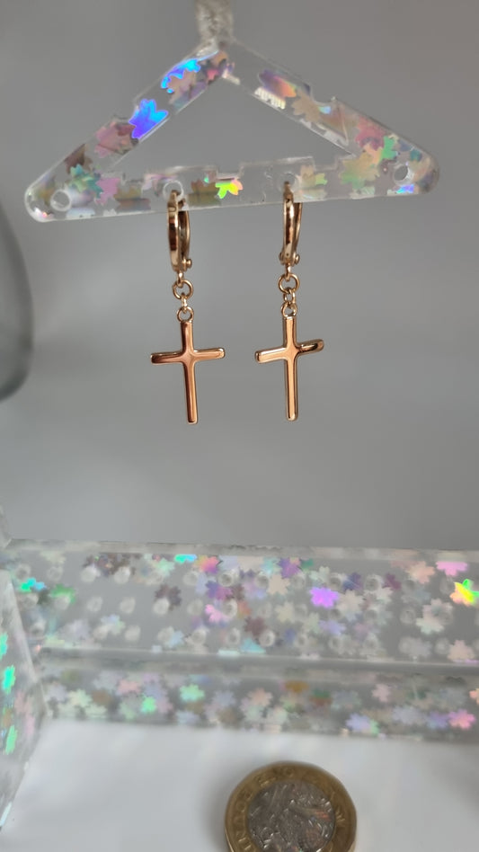 18kr.gold plated earrings waterproof free nickel