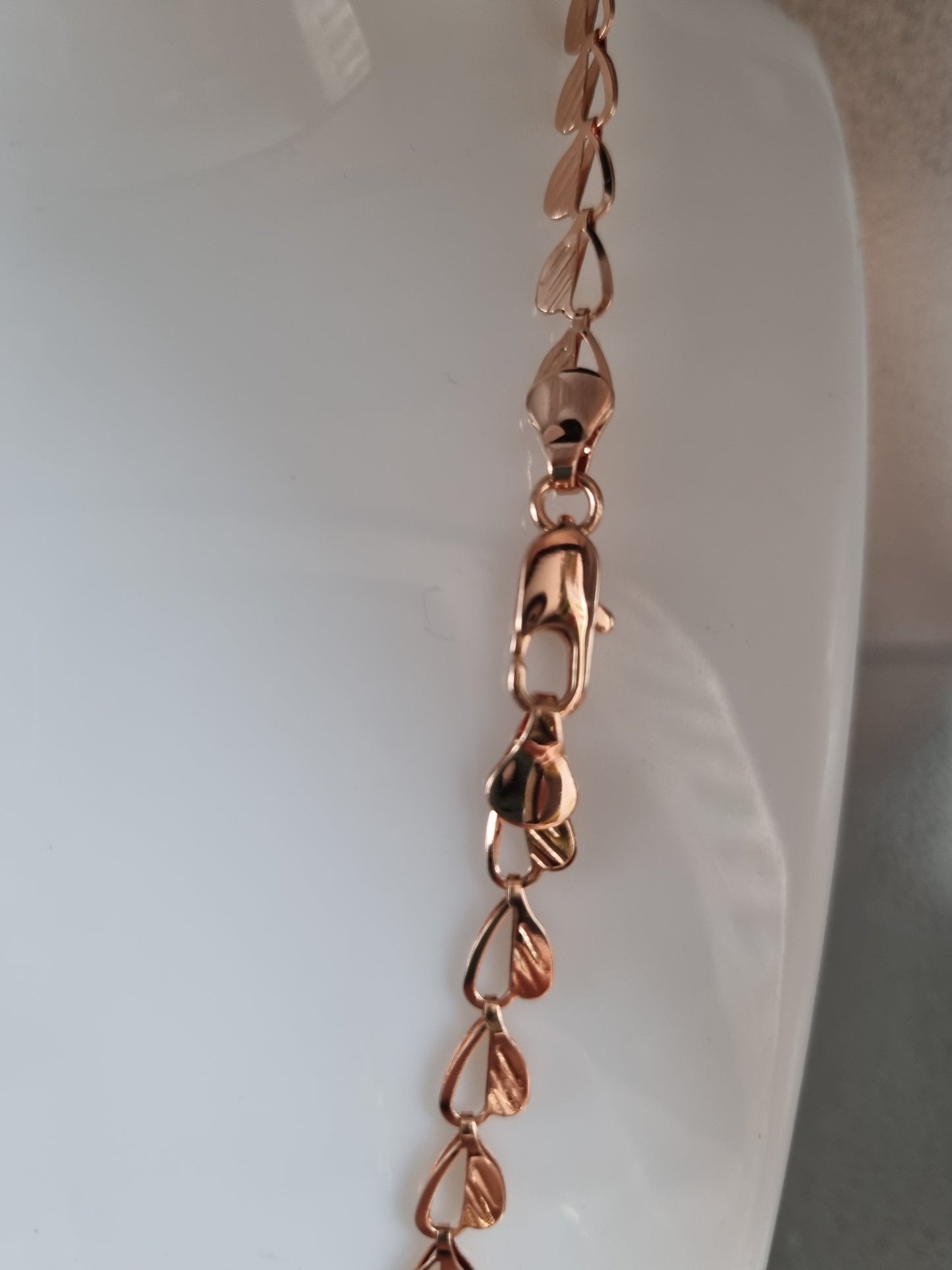 Rose gold plated chain necklace