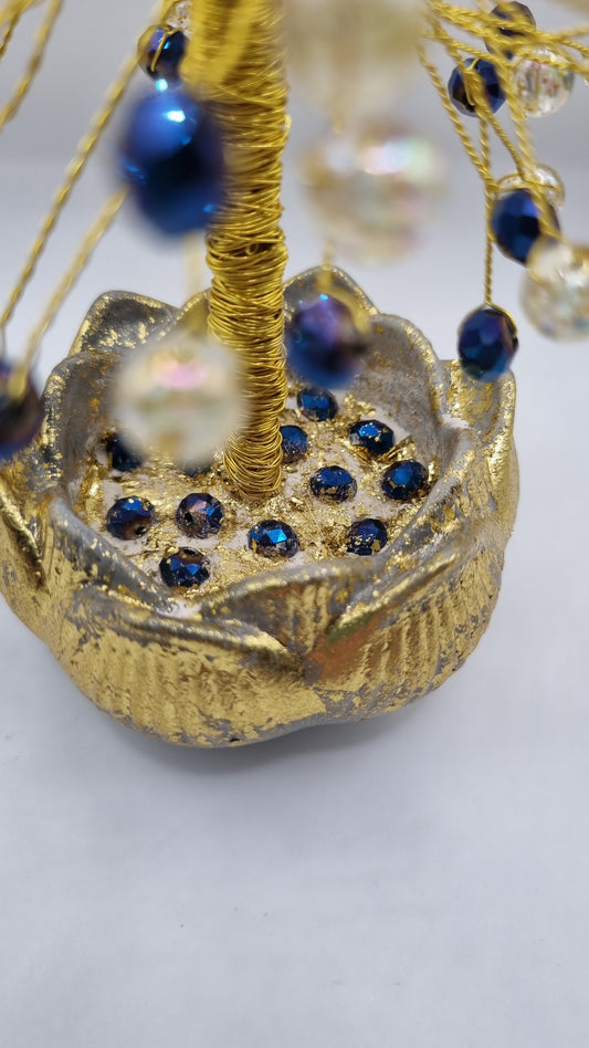 Beautiful handmade tree in the lotus jar decor  jewellery for your  at home