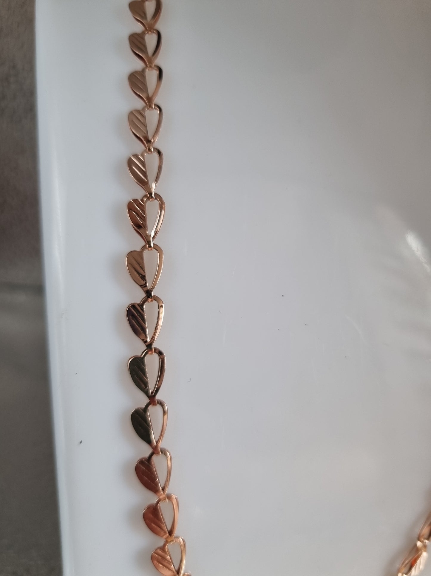 Rose gold plated chain necklace