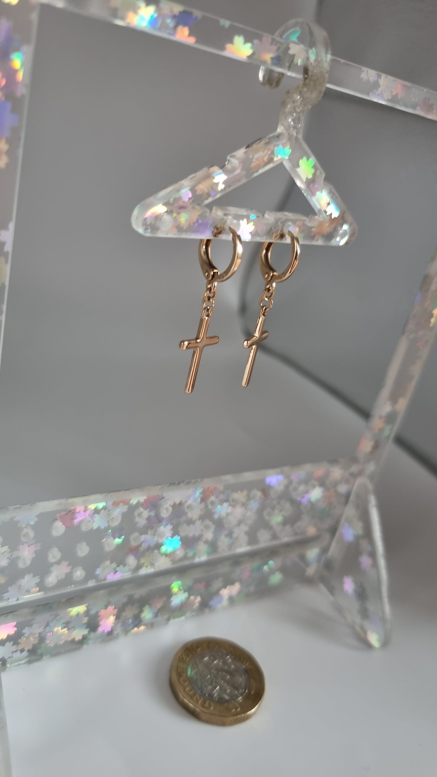 18kr.gold plated earrings waterproof free nickel