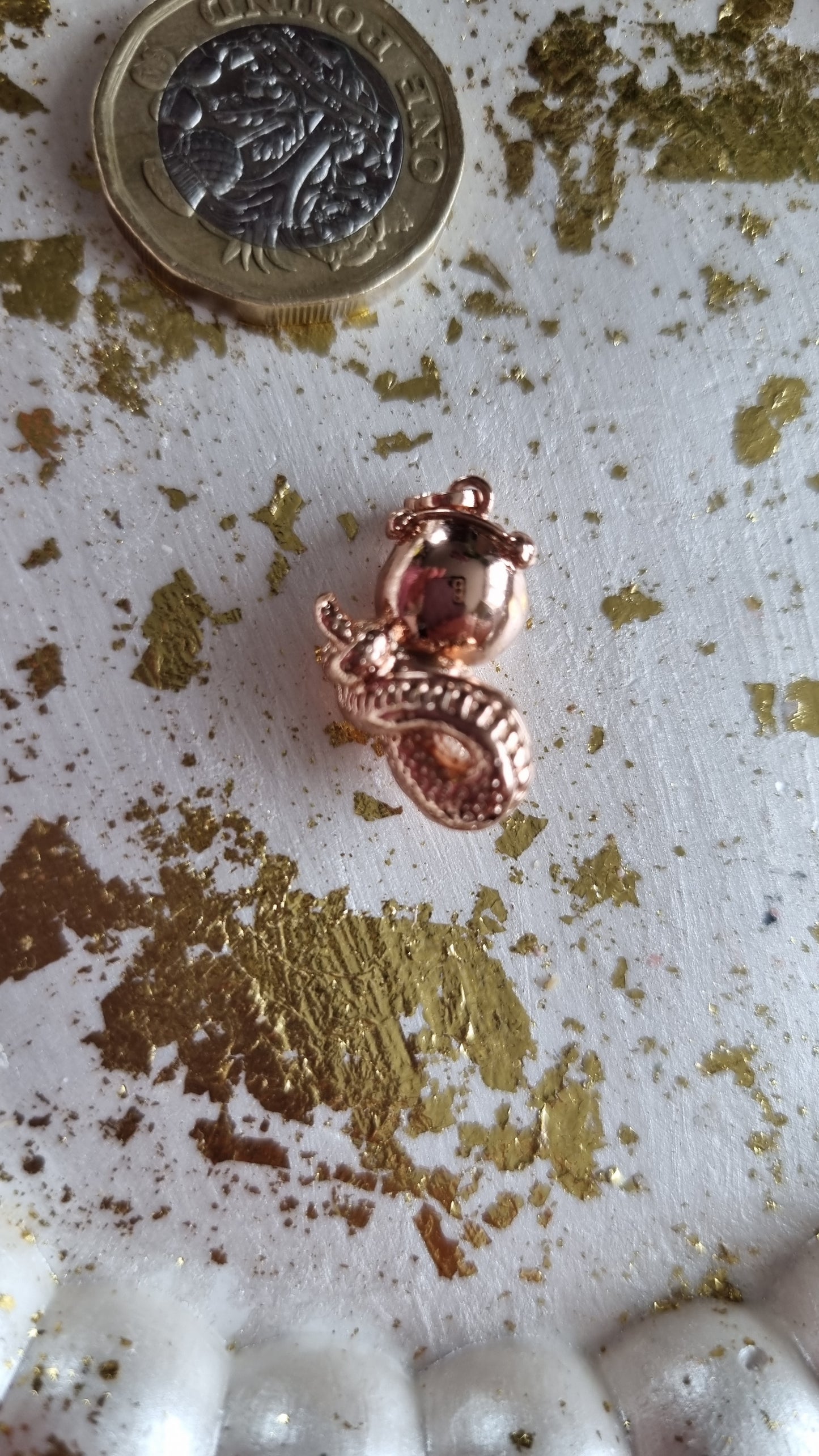 Year zodiac rose gold plated pendant Medical gold jewellery