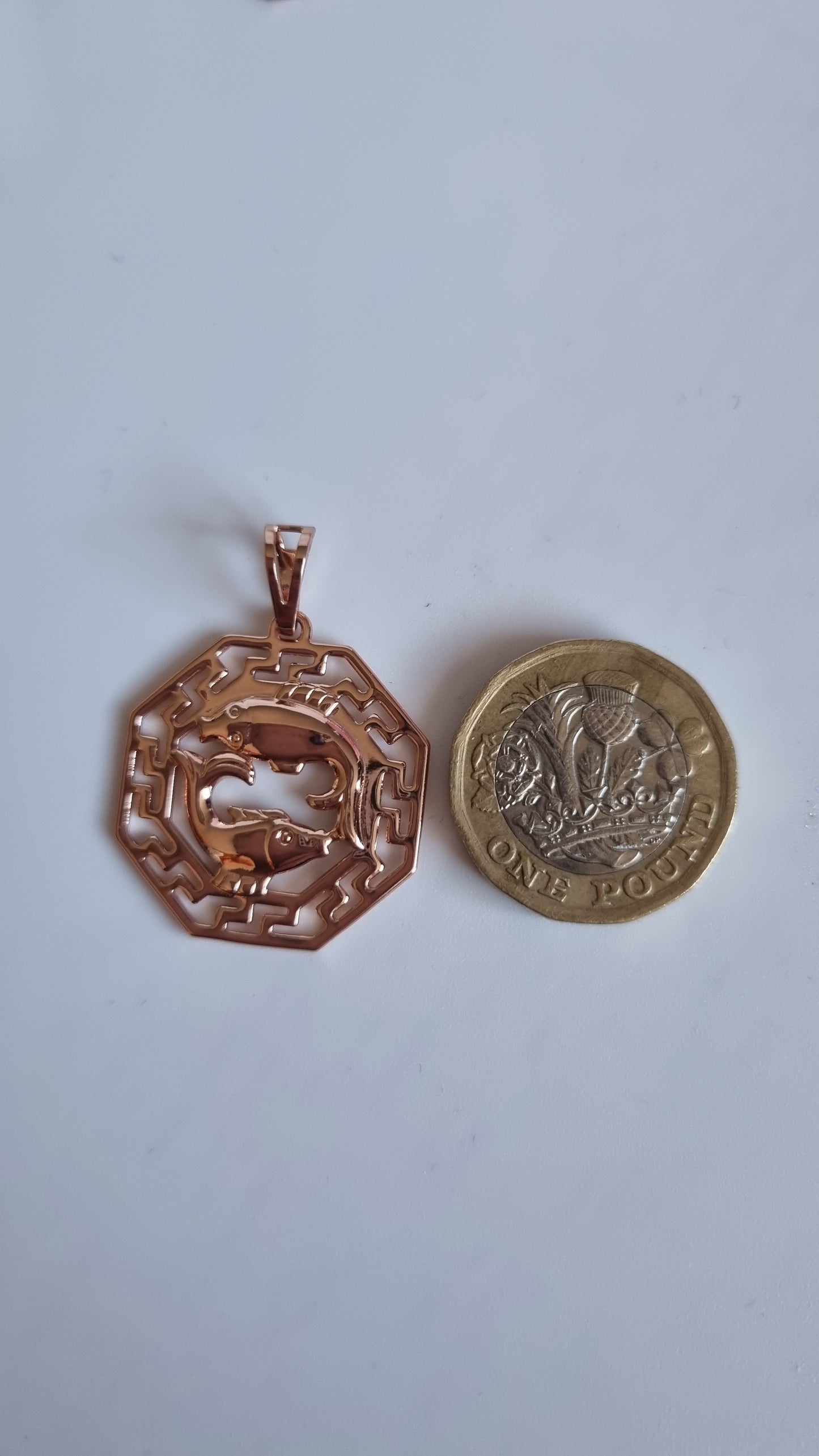 Rose gold plated pendant zodiac waterproof hypoallergenic