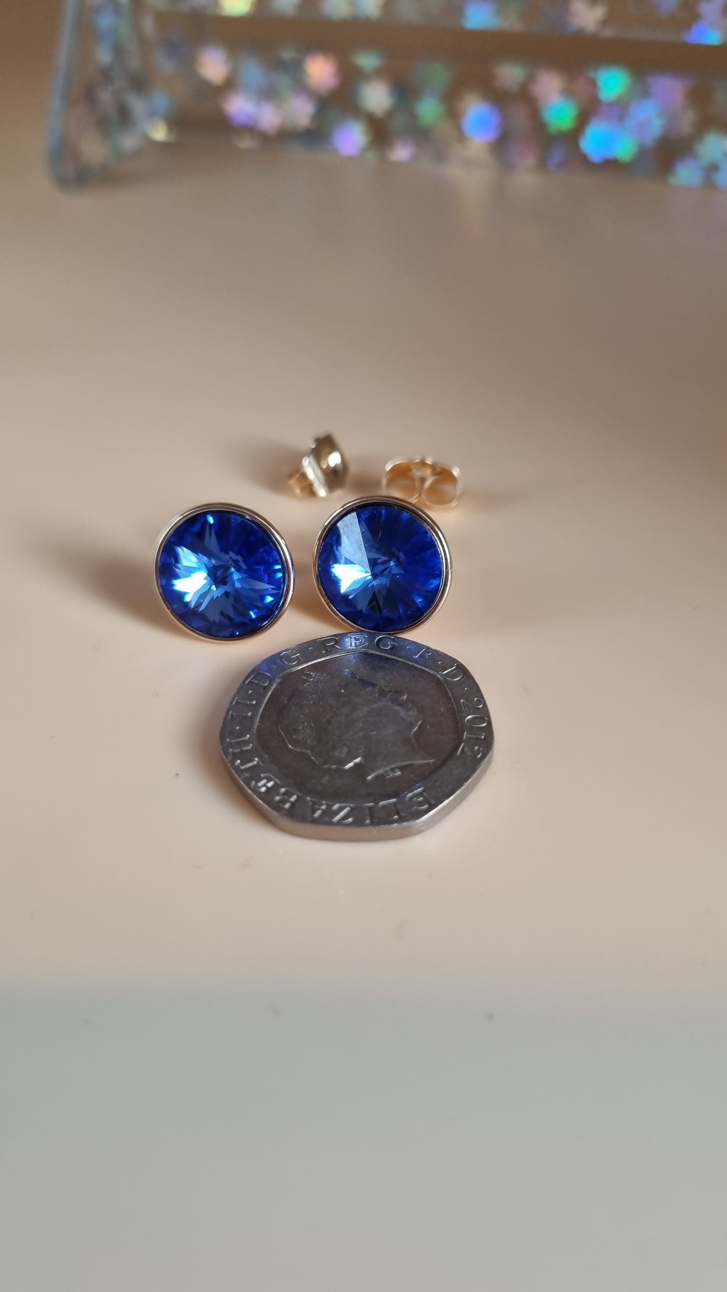 Sw. CRYSTAL  earrings waterproof free nickel hypoallergenic 18kr.gold plated