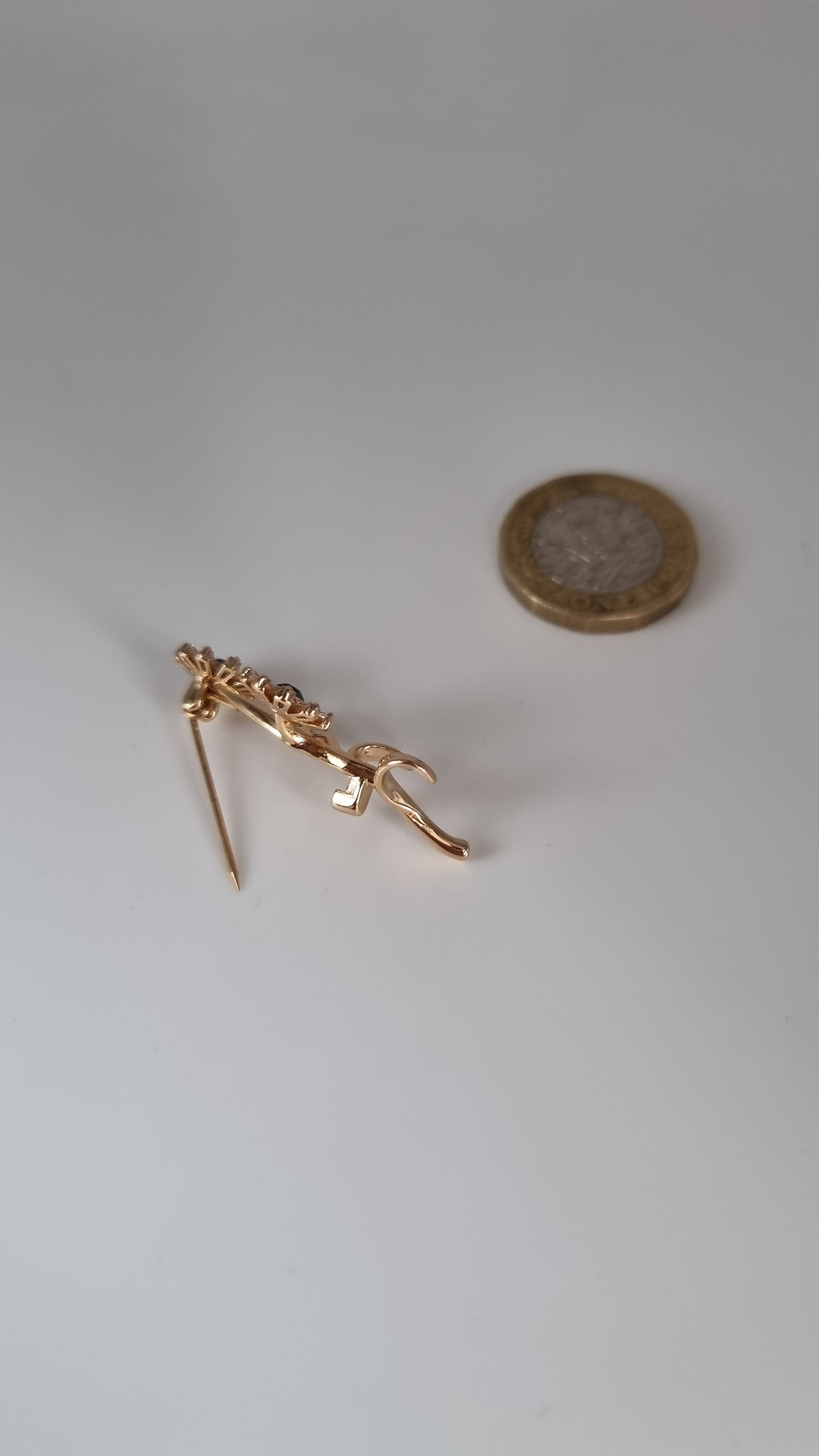 brooche medical gold- gold plated with sw.crystals