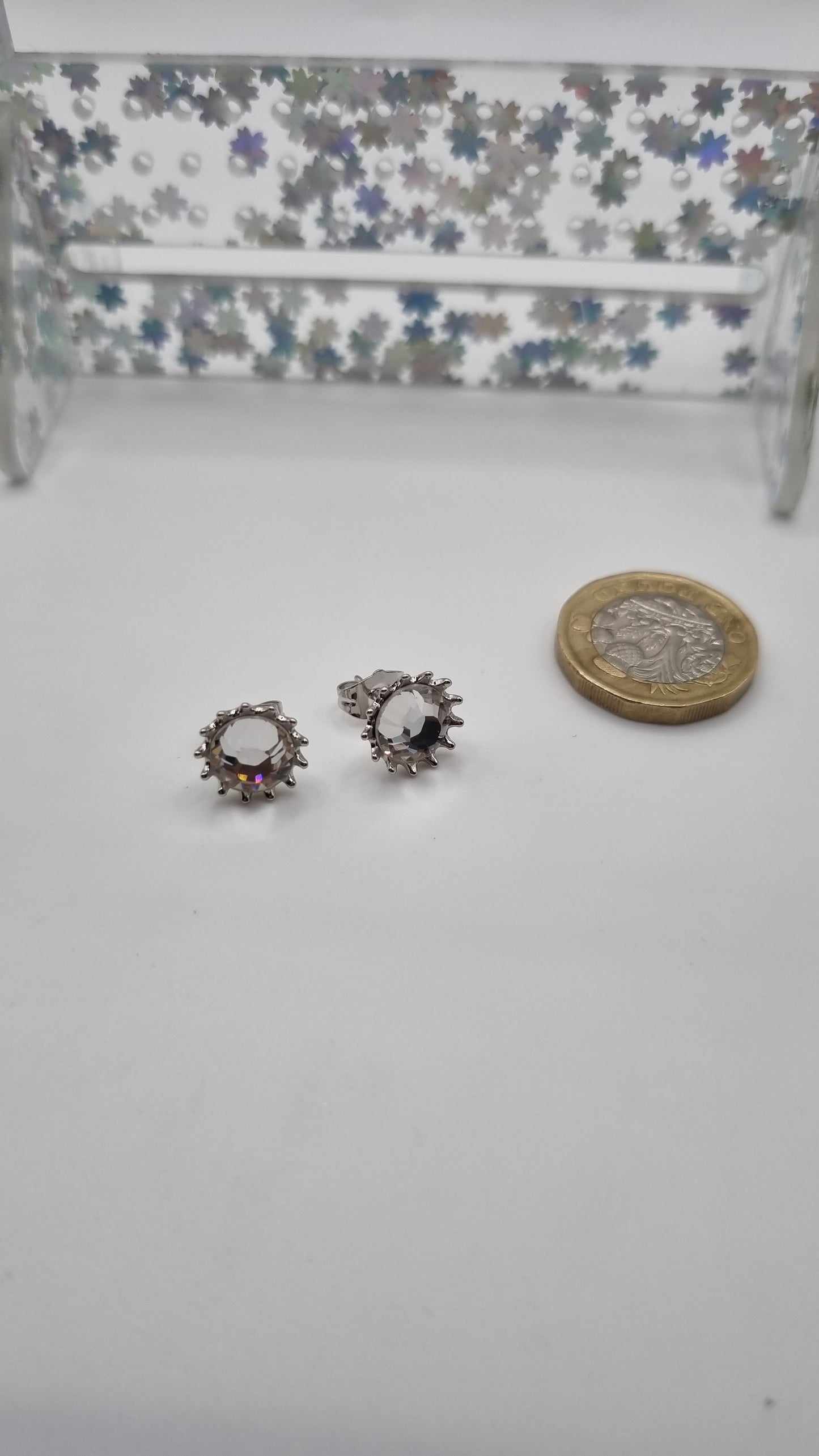 Sw.crystal Ab  Studs earings beautiful earings