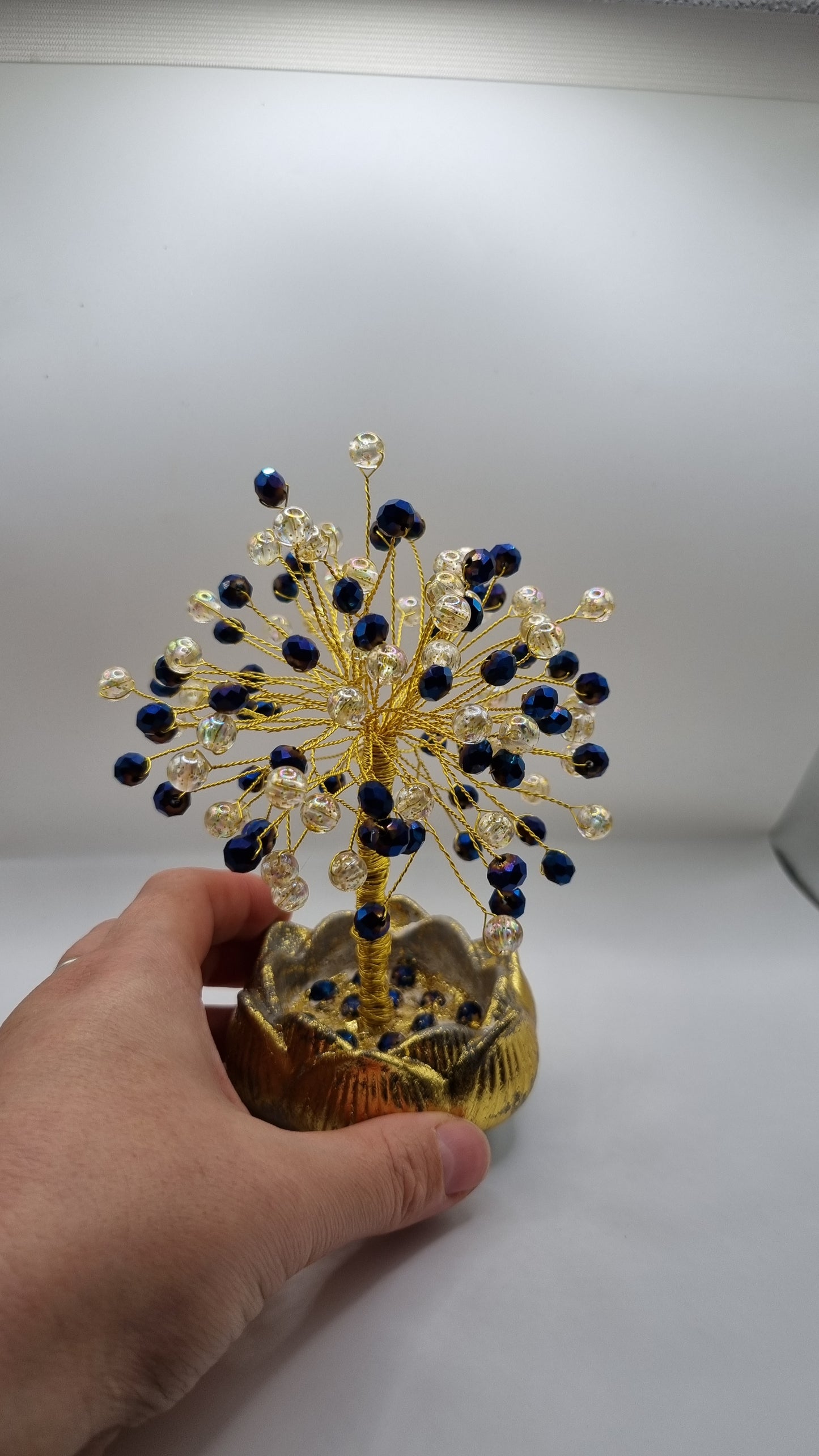 Beautiful handmade tree in the lotus jar decor  jewellery for your  at home