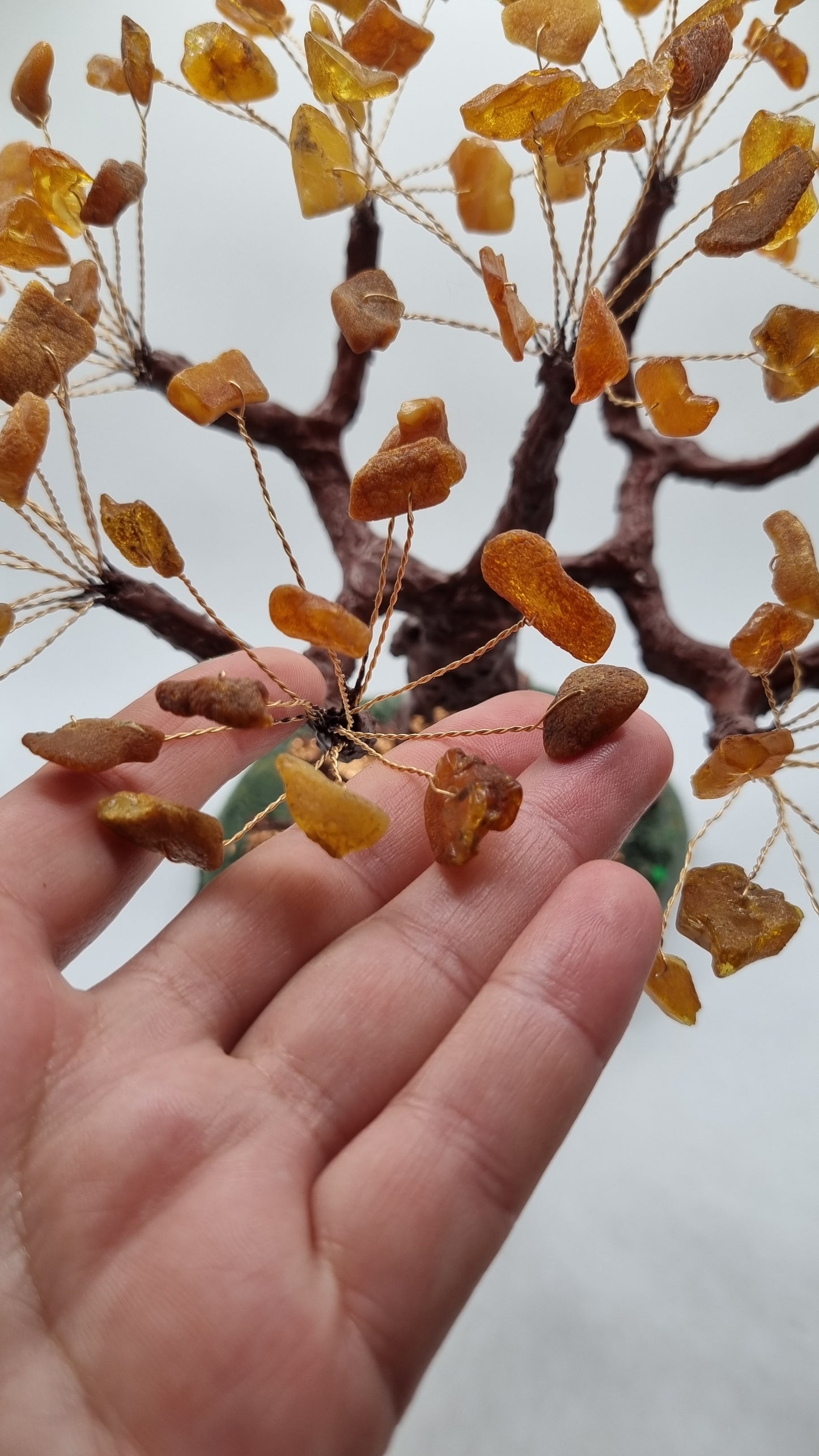 Handmade tree from natural Baltic Amber  vary beautiful decor