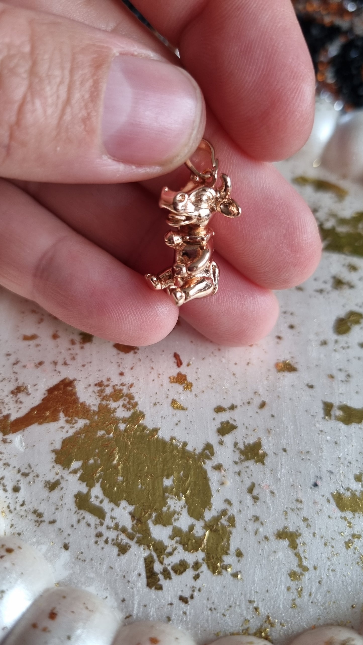 Year zodiac rose gold plated pendant Medical gold jewellery